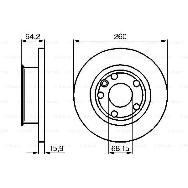 Слика на Кочионен диск BOSCH 0 986 478 547