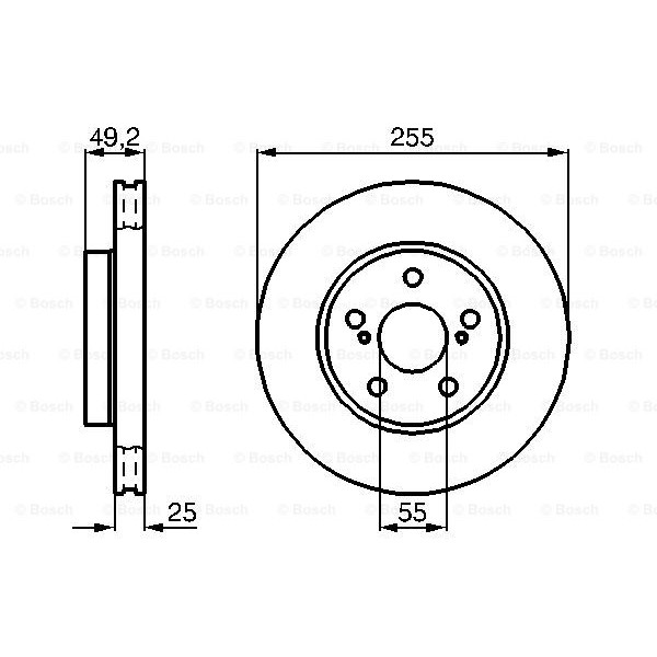 Слика на Кочионен диск BOSCH 0 986 478 584