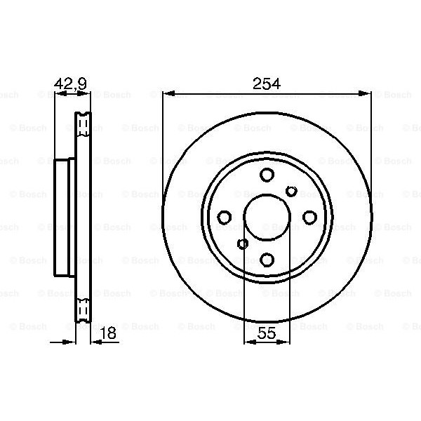 Слика на Кочионен диск BOSCH 0 986 478 585