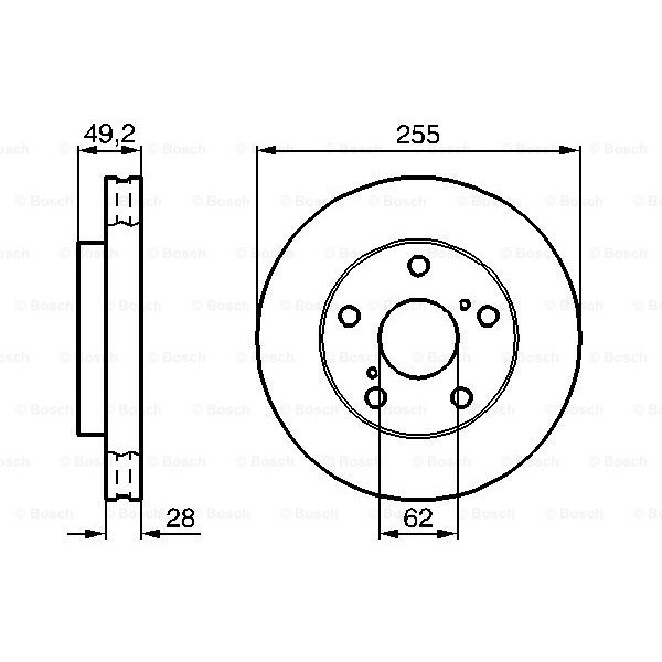 Слика на Кочионен диск BOSCH 0 986 478 726