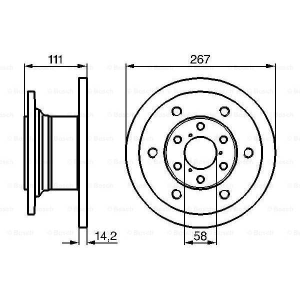 Слика на Кочионен диск BOSCH 0 986 478 742