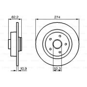 Слика 1 на кочионен диск BOSCH 0 986 478 744