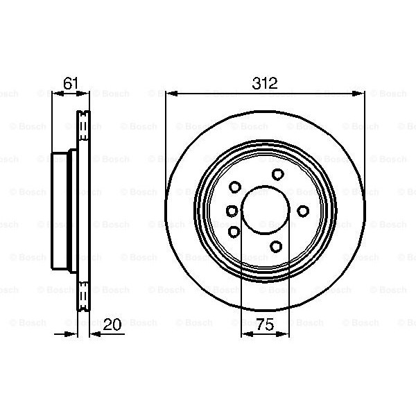 Слика на кочионен диск BOSCH 0 986 478 768 за BMW Z3 Coupe M - 321 коњи бензин