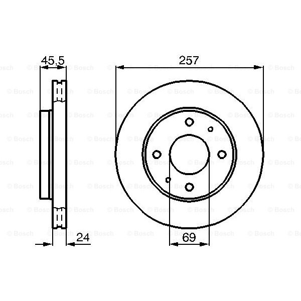 Слика на кочионен диск BOSCH 0 986 478 774 за Hyundai Lantra 2 Break (J-2) 1.5 12V - 88 коњи бензин