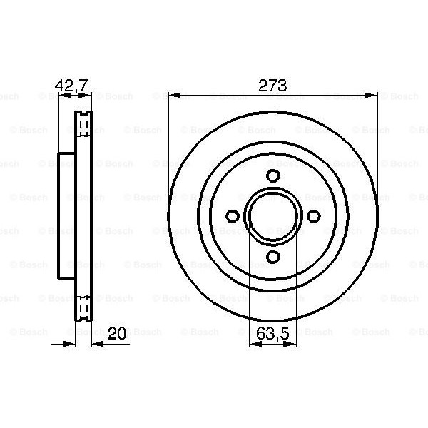 Слика на Кочионен диск BOSCH 0 986 478 816