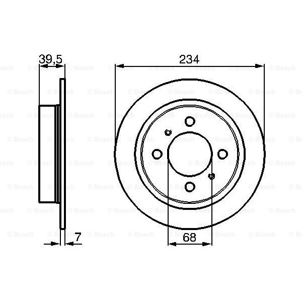 Слика на кочионен диск BOSCH 0 986 478 865 за Nissan 100NX (B13) 1.6 - 112 коњи бензин