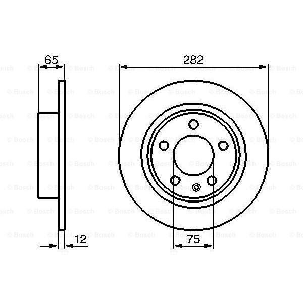 Слика на кочионен диск BOSCH 0 986 478 891 за BMW 3 Sedan E30 M3 2.3 - 200 коњи бензин