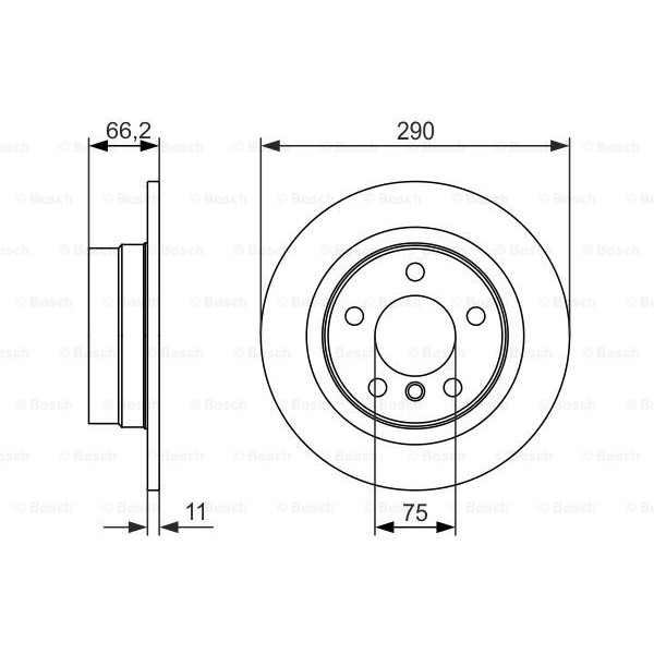 Слика на кочионен диск BOSCH 0 986 479 043 за BMW 1 F21 116 d - 116 коњи дизел