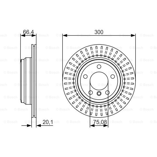 Слика на кочионен диск BOSCH 0 986 479 045 за BMW 4 Convertible F33 F83 420 D - 163 коњи дизел