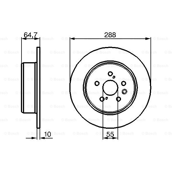 Слика на кочионен диск BOSCH 0 986 479 243 за Toyota Avensis Liftback (T22) 1.8 VVT-i - 129 коњи бензин