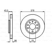 Слика 1 на кочионен диск BOSCH 0 986 479 262