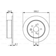 Слика 1 $на Кочионен диск BOSCH 0 986 479 336