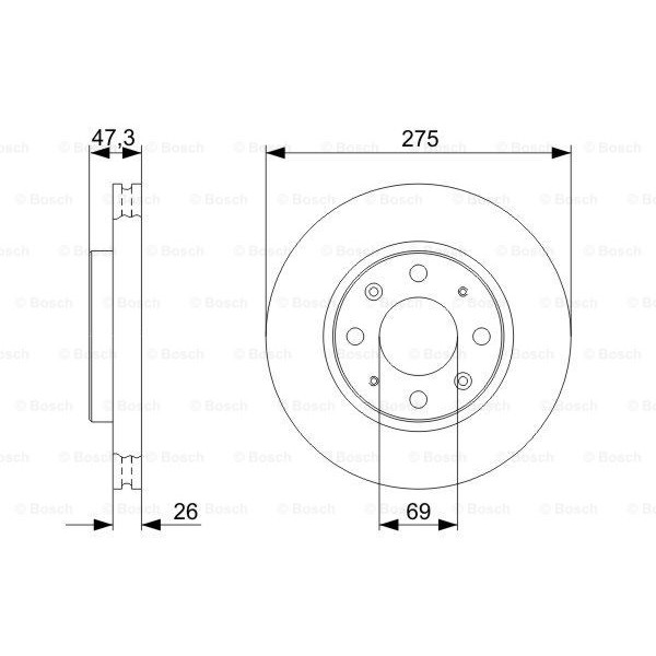 Слика на Кочионен диск BOSCH 0 986 479 369