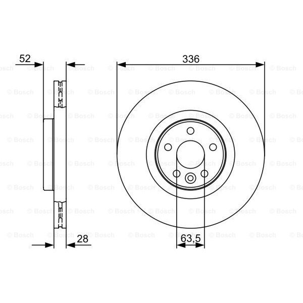 Слика на кочионен диск BOSCH 0 986 479 395 за Volvo V70 Estate T5 - 245 коњи бензин