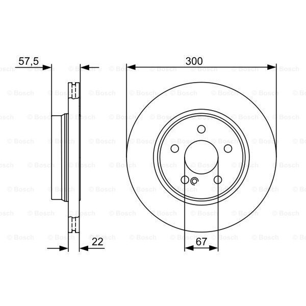 Слика на кочионен диск BOSCH 0 986 479 411 за Mercedes E-class Convertible (a207) E 500 (207.473) - 408 коњи бензин