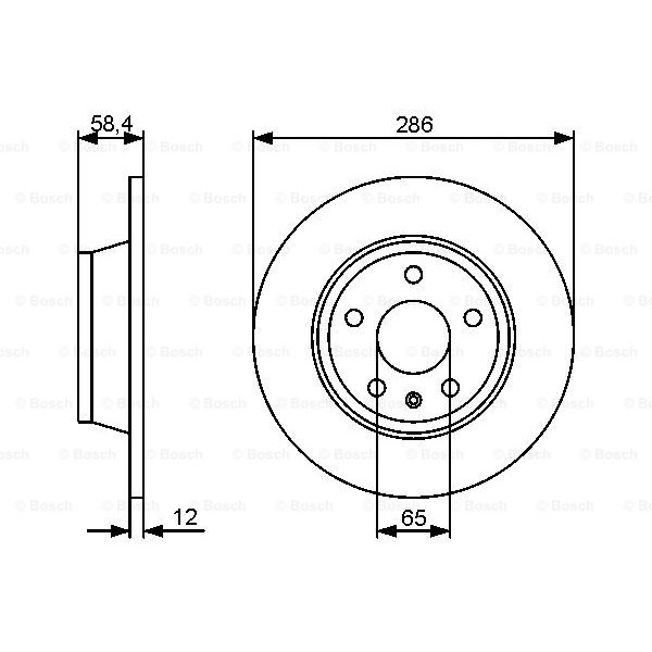 Слика на кочионен диск BOSCH 0 986 479 465 за Audi TT (8J3) 2.0 TFSI - 211 коњи бензин