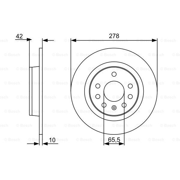 Слика на кочионен диск BOSCH 0 986 479 515 за Opel Astra H Van 1.7 CDTI - 110 коњи дизел