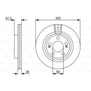 Слика 1 на кочионен диск BOSCH 0 986 479 537