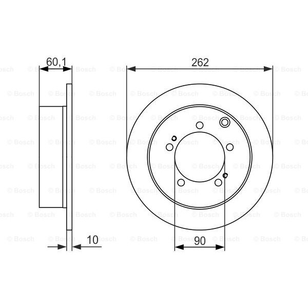 Слика на кочионен диск BOSCH 0 986 479 603 за Mitsubishi Outlander (CU) 2.0 (CU2W) - 136 коњи бензин