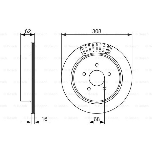 Слика на Кочионен диск BOSCH 0 986 479 606