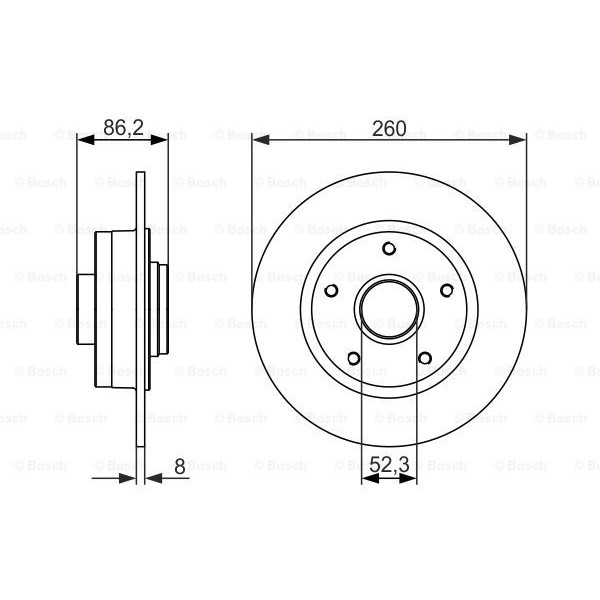 Слика на кочионен диск BOSCH 0 986 479 684 за Renault Megane CC 1.9 dCi (EZ0J, EZ1S) - 131 коњи дизел