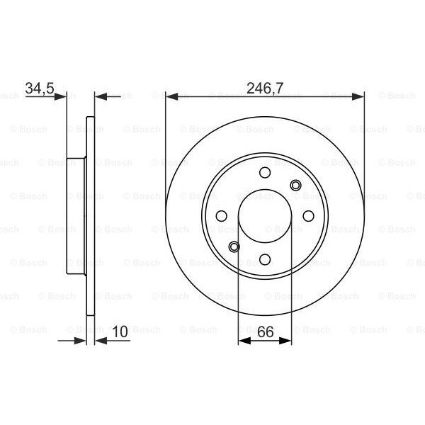 Слика на кочионен диск BOSCH 0 986 479 827 за Citroen ZX Break N2 1.5 D - 57 коњи дизел