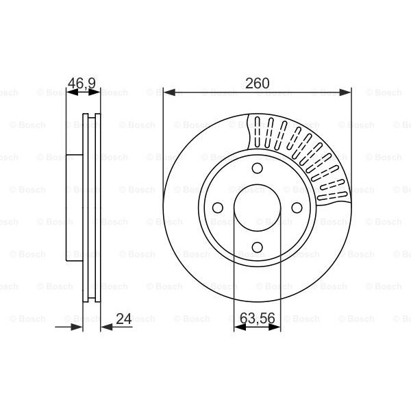 Слика на кочионен диск BOSCH 0 986 479 837 за Ford Mondeo 2 (BAP) 1.8 TD - 90 коњи дизел