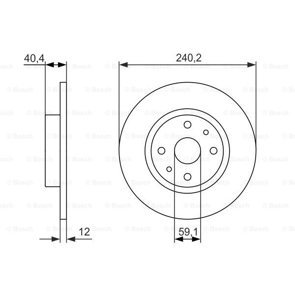 Слика на кочионен диск BOSCH 0 986 479 858 за Fiat Brava 182 1.9 TD 75 S (182.BF) - 75 коњи дизел