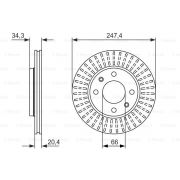 Слика 1 на кочионен диск BOSCH 0 986 479 861