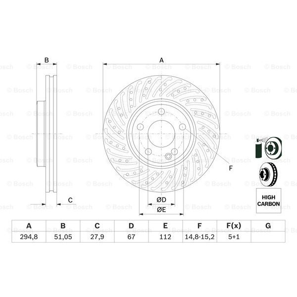 Слика на Кочионен диск BOSCH 0 986 479 A02