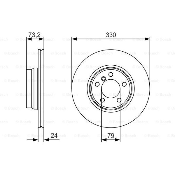 Слика на кочионен диск BOSCH 0 986 479 A06 за BMW 3 Touring F31 325 d - 224 коњи дизел