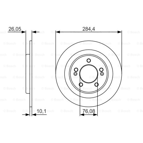 Слика на кочионен диск BOSCH 0 986 479 A47 за Hyundai I30 (GD) 1.4 CRDi - 90 коњи дизел