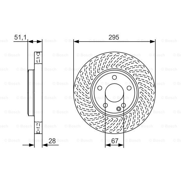 Слика на кочионен диск BOSCH 0 986 479 A58 за Mercedes B-Class (w246) B 220 CDI (246.203) - 177 коњи дизел