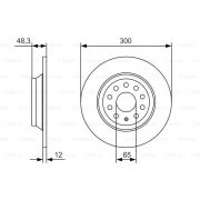 Слика 1 на кочионен диск BOSCH 0 986 479 A84