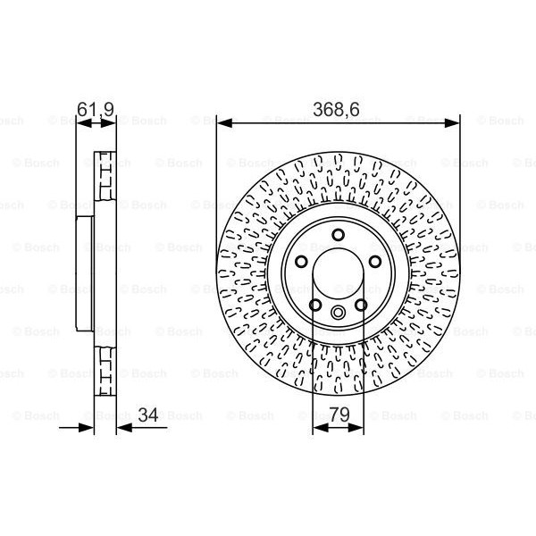 Слика на кочионен диск BOSCH 0 986 479 B18 за Range Rover Sport (LS) 5.0 V8 4x4 - 506 коњи бензин