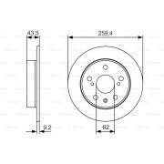 Слика 1 $на Кочионен диск BOSCH 0 986 479 C44