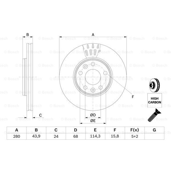 Слика на Кочионен диск BOSCH 0 986 479 C62