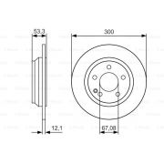 Слика 5 на кочионен диск BOSCH 0 986 479 D12