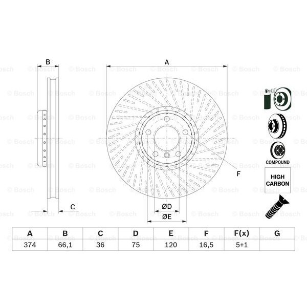 Слика на Кочионен диск BOSCH 0 986 479 E63