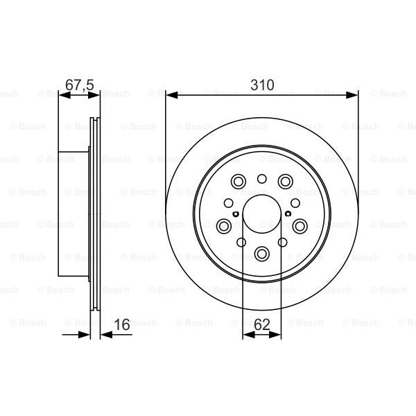 Слика на Кочионен диск BOSCH 0 986 479 R25