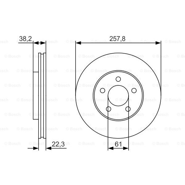 Слика на Кочионен диск BOSCH 0 986 479 R56