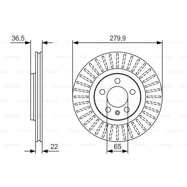 Слика на кочионен диск BOSCH 0 986 479 R68 за VW Jetta 4 Estate (1J6) 1.6 16V - 105 коњи бензин