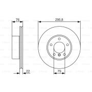 Слика 1 на кочионен диск BOSCH 0 986 479 R72