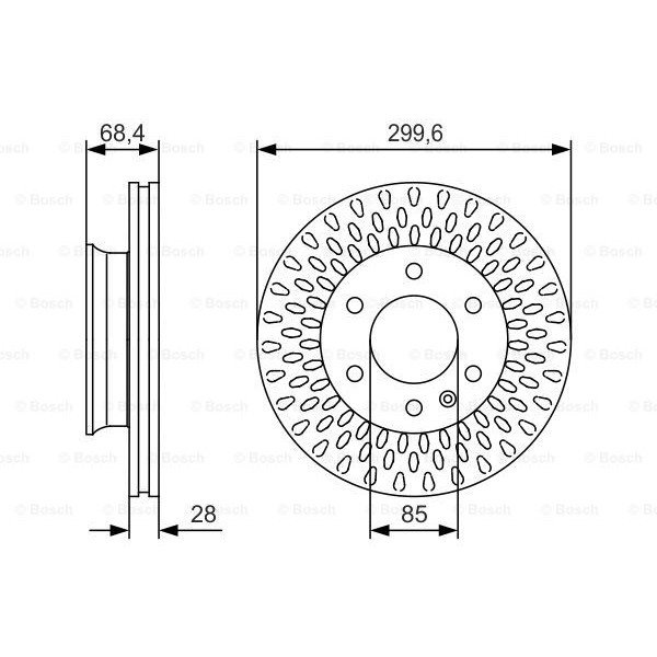 Слика на кочионен диск BOSCH 0 986 479 R78 за Mercedes Sprinter 3-t Platform (906) 209 CDI (906.111, 906.113, 906.211, 906.213) - 88 коњи дизел