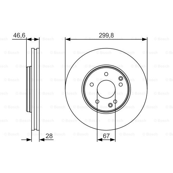 Слика на кочионен диск BOSCH 0 986 479 R79 за Mercedes E-class Estate (s210) E 220 T CDI (210.206) - 143 коњи дизел