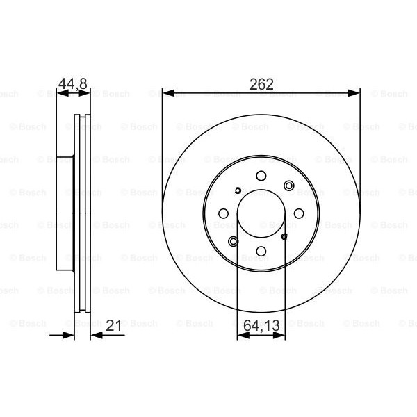 Слика на кочионен диск BOSCH 0 986 479 R80 за Honda CRX 2 (ED,EE) 1.6 i 16V (ED9) - 131 коњи бензин