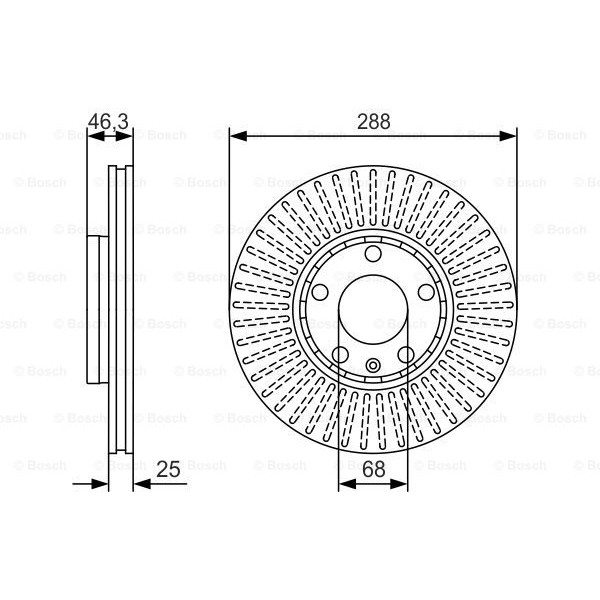 Слика на кочионен диск BOSCH 0 986 479 R82 за Audi A4 Avant (8D5, B5) 2.8 - 190 коњи бензин