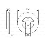 Слика 1 на кочионен диск BOSCH 0 986 479 R90