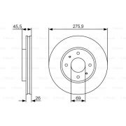 Слика 1 на кочионен диск BOSCH 0 986 479 R94