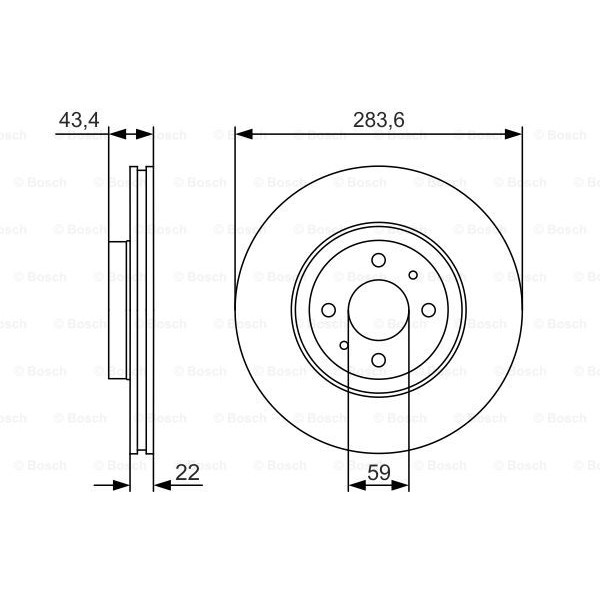 Слика на кочионен диск BOSCH 0 986 479 S01 за Fiat Idea 1.3 D Multijet - 90 коњи дизел